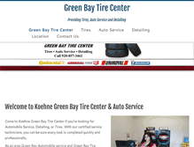 Tablet Screenshot of greenbaytirecenter.com